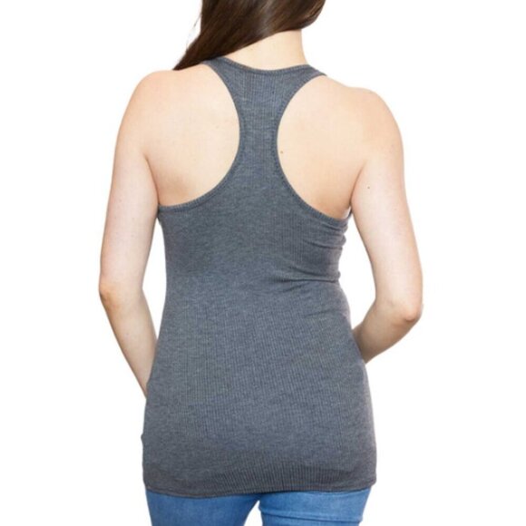 NWOT Harley-Davidson® Women's Finest Moto Ribbed Racerback Blinged Gray Tank Lg - Picture 4 of 7